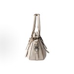 PRADA Borsa brand logo classic handbag, large size women\'s chalk white